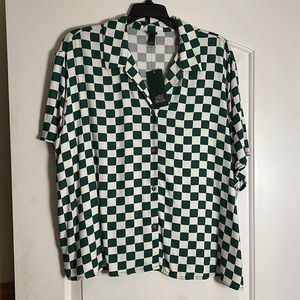 Button down checkered shirt